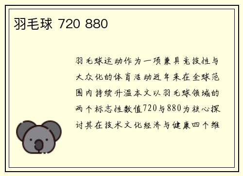 羽毛球 720 880